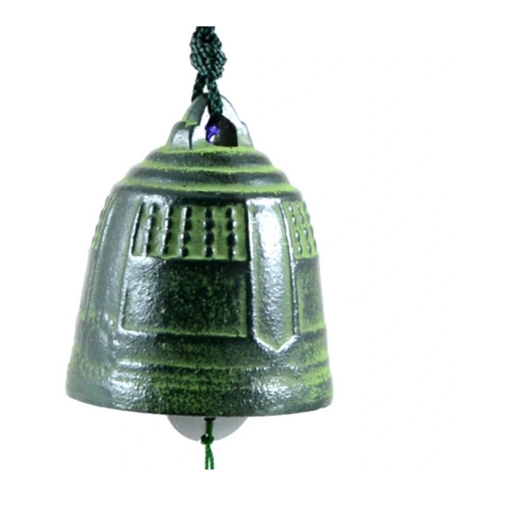 Clopotel vant traditional japonez Miyako Furin fonta 7x5.5cm multicolor 4.5x18cm