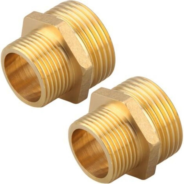 Set 2 bucati nipluri reductoare alama G1xG3/4 inch, rezistente, durabile