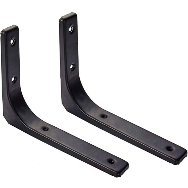 Fali polctartók fém 2 db 300x250mm fekete robusztus