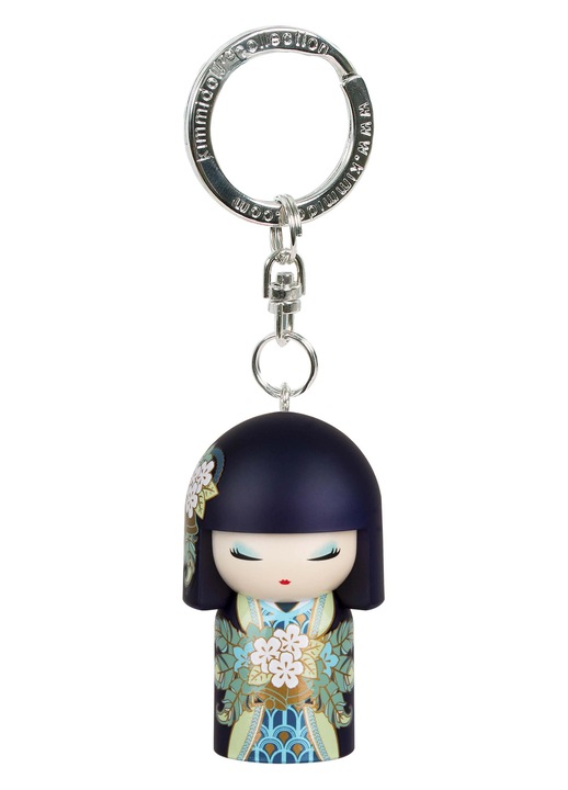 Kimmidoll Masayo kulcstartó, 30x50mm, többszínű, fém lánccal