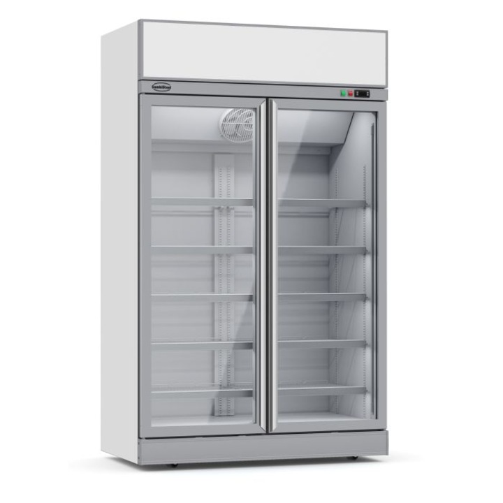 Congelator profesional Combi INS-1000F, 2 usi din sticla, 960l, 1133x1559mm, inox