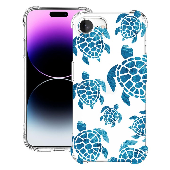 BestCase® Husa Anti Shock Compatibila cu Apple iPhone 16e / 17e, Summer Turtles, 1988231 AS 2024