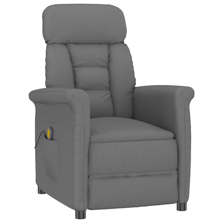 Масажен стол vidaXL, Тъмен сив 96.5 x 70.5 x 95 см Микрофибър