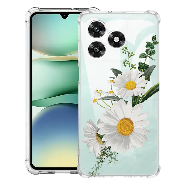 Intelli® Husa Anti Shock Compatibila cu Honor 600 Lite, Floral - Minimalist Daisy, Protectie Camera, Rezistenta la uzura, 3145732 AS 2029