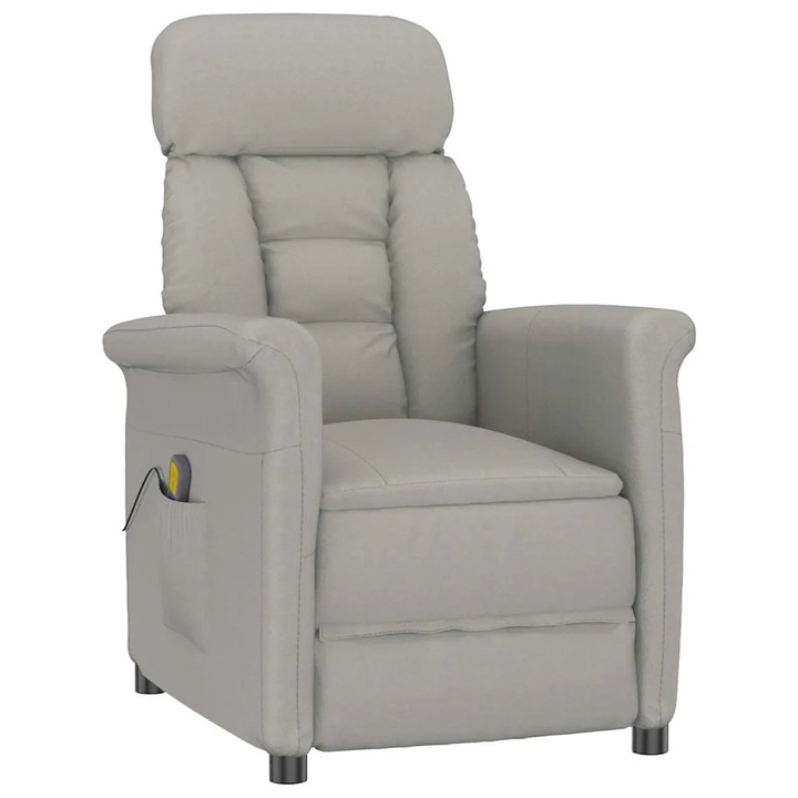 Масажен стол vidaXL, Светлосиво 96.5 x 70.5 x 95 см Микрофибър