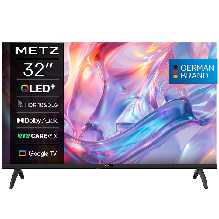Televizor METZ QLED 32MQH7000Z, 80 cm, Smart Google TV, HD, Clasa E (Model 2026)