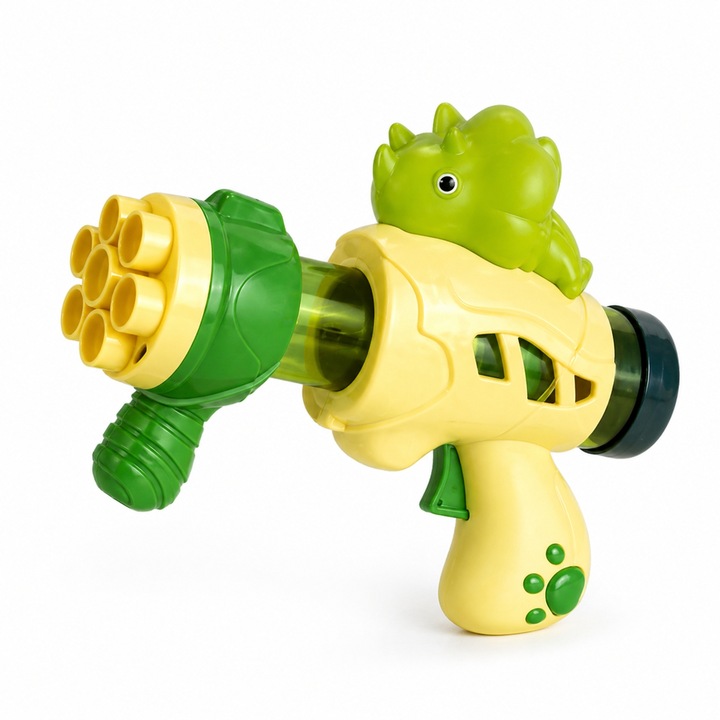 Lansator Bile Si Sageti EVA Pentru Copii Tip Air Gun Cu 2 Functii, Jucarie Interactiva Cu Proiectile Moi Si Design Animal, Pistol De Jucarie Sigur Cu Bile Si Darts Pentru Joaca Indoor Outdoor Copii 3+ Ani, Verde