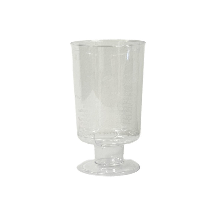 Műanyag pohár pálinkás 2/4 cl talpas - 20 db/csomag