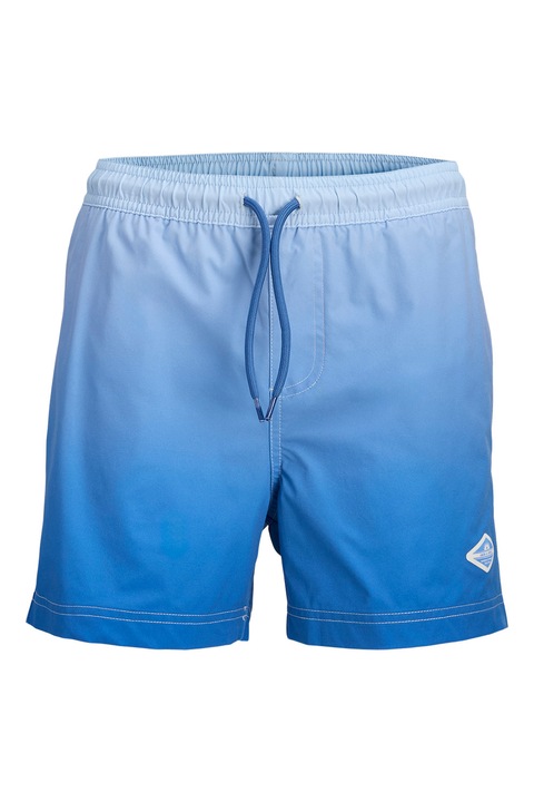 Jack & Jones, Плувни шорти с преливащ се десен, Небесносин