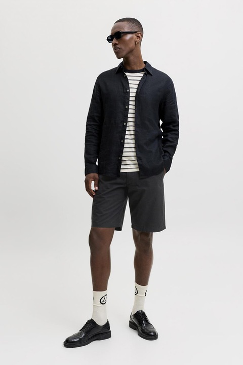 Jack & Jones, Bermude chino din bumbac Karl, Negru