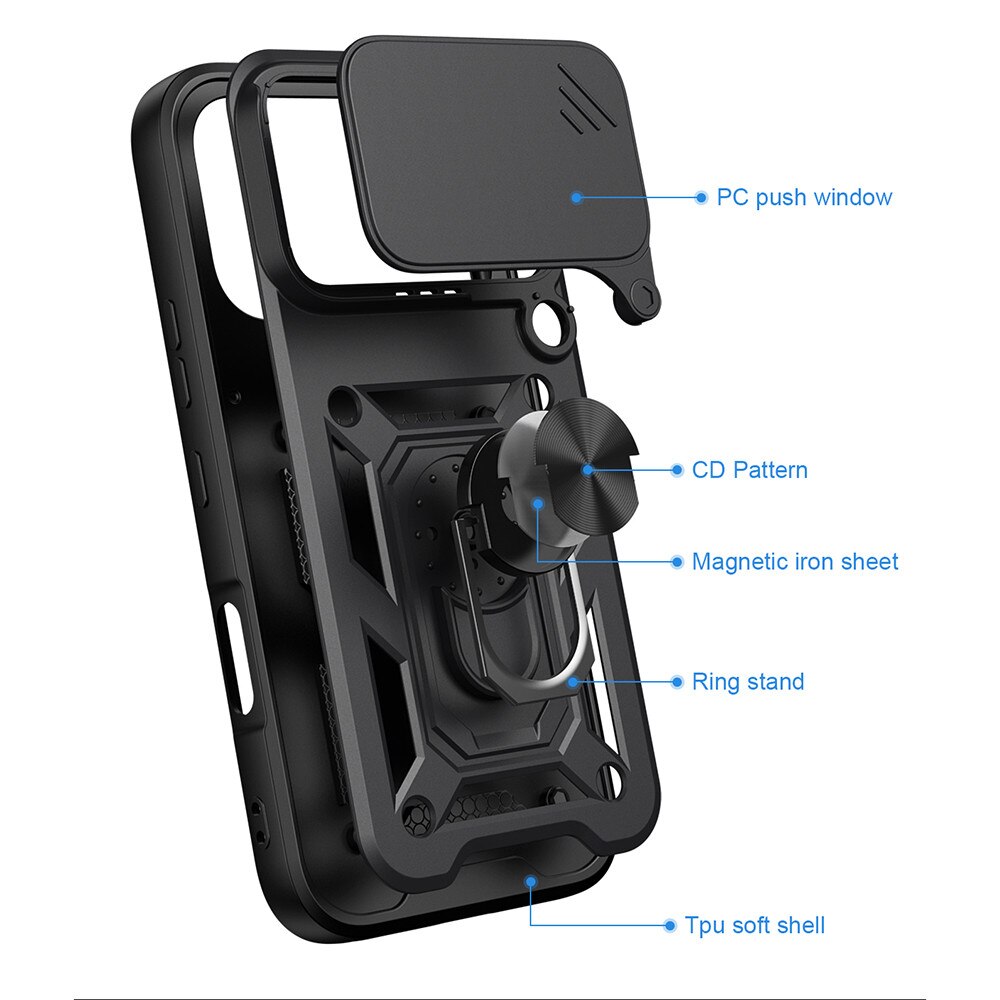 Husa pentru Honor 600 / 600 Pro - Techsuit CamShield Series - Black