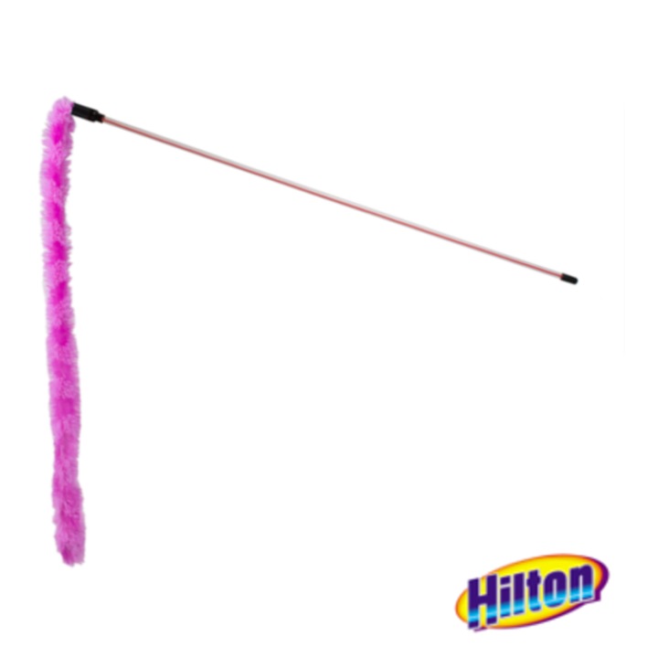 Undita interactiva pentru pisici Hilton cu snur plusat tip chenille, teaser toy