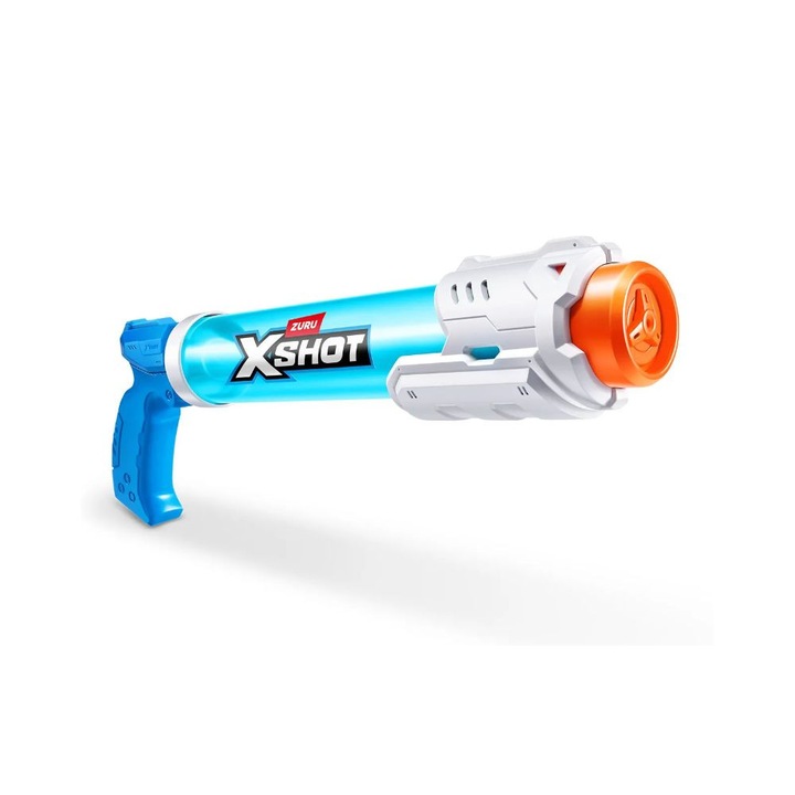 Pistol cu apa X−Shot Small Tube Soaker, albastru, cu pompa, raza pana la 8 m, 6&plus; 02352