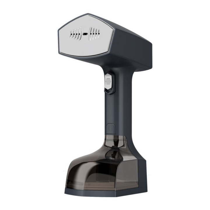 Fier de calcat cu abur portabil pentru uz casnic, usor de transportat, cu afisaj digital, trei niveluri de reglare inteligenta, rezervor de 350 ml, abur puternic de 40 g/min, negru