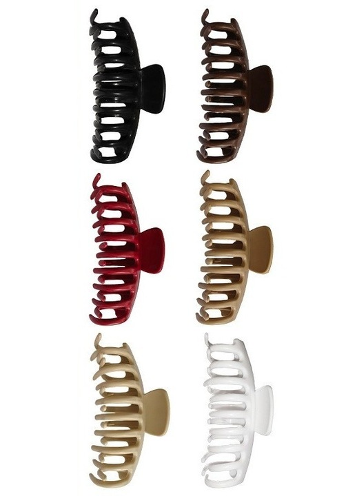 Set 6 cleme pentru par, confortabile, rezistente, silicon moale, 10.9 x 4.5 cm, multicolor, Dactylion®