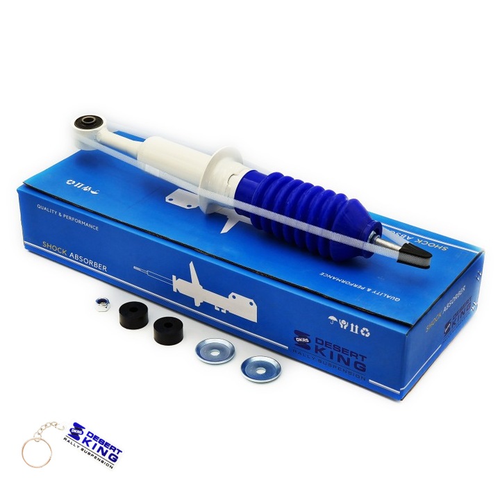 Amortizor fata Desert King DKRS, gaz-ulei, pentru lift +50mm, compatibil Toyota Land Cruiser 90/95, alb/albastru, 1 buc