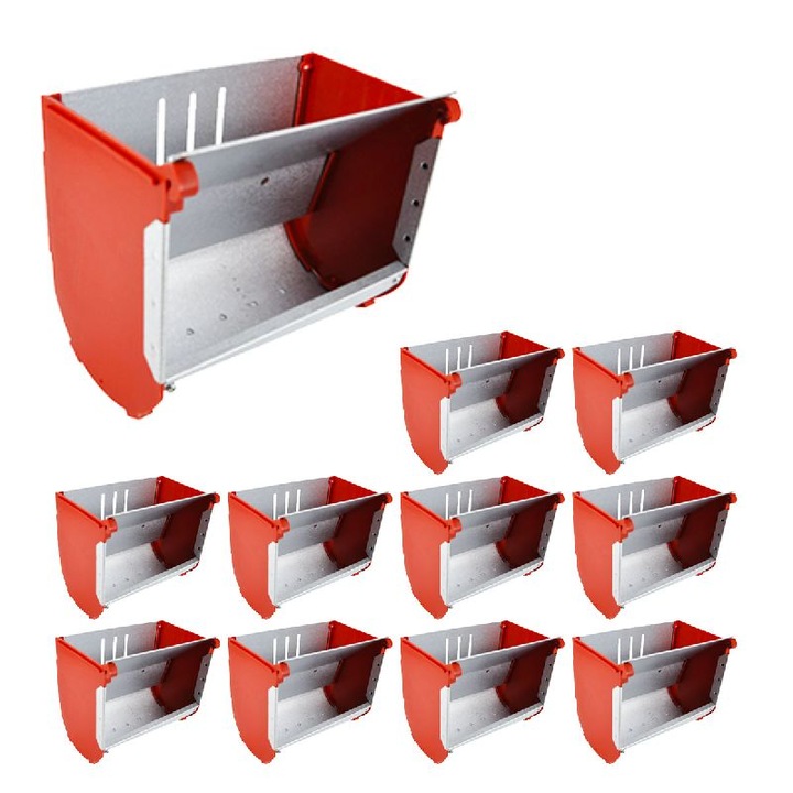 Hranitoare pentru iepuri, Aquabuilding, capacitate 0.5kg, lungime 15cm, set 10 bucăți