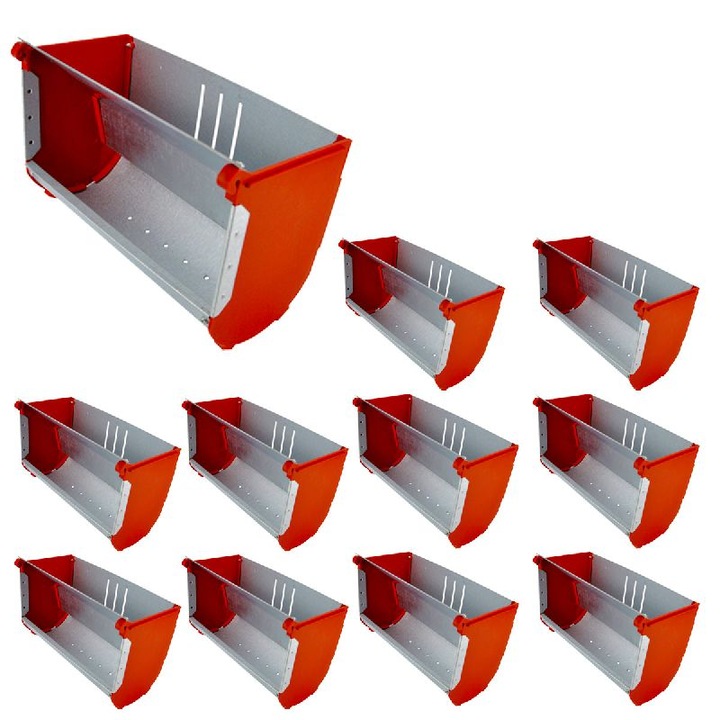 Hranitoare pentru iepuri, Aquabuilding, lungime 20cm, capacitate 1kg, set 10 bucăți