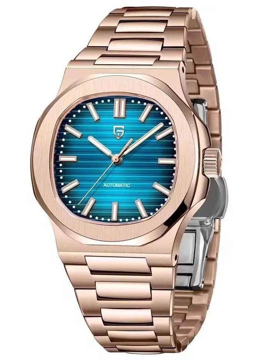 Ceas barbatesc automat PD-1728, 40mm, otel inoxidabil, sticla safir, mecanism Hiou ST6, rezistent si elegant