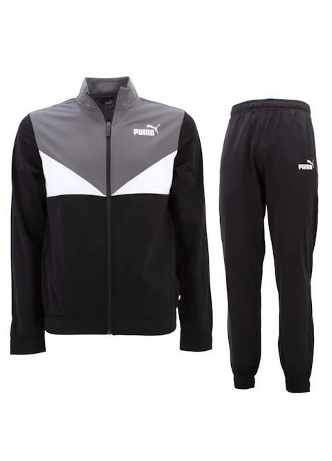 Colorblock 381 Детски анцуг комплект Puma Colorblock Poly Suit, черен и сив, размери ...