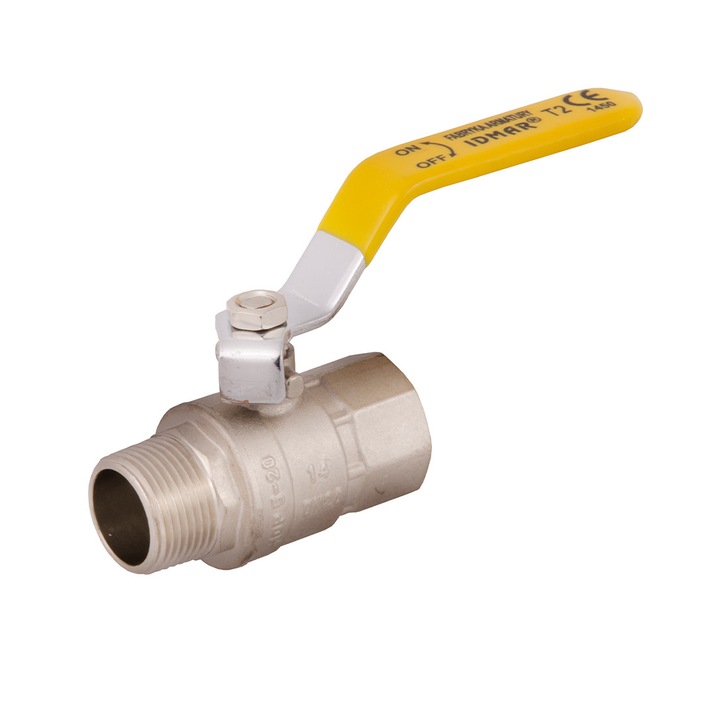 Idmar gázcsap 5/4", sárgaréz, teflon, 32mm