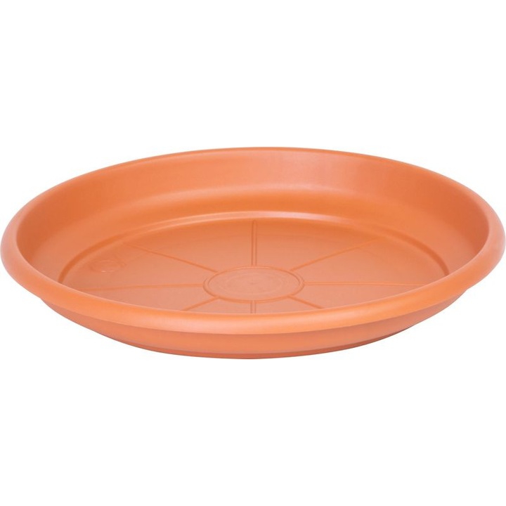 ABS műanyag virágcserép alátét, 20 cm átmérő, terrakotta színű