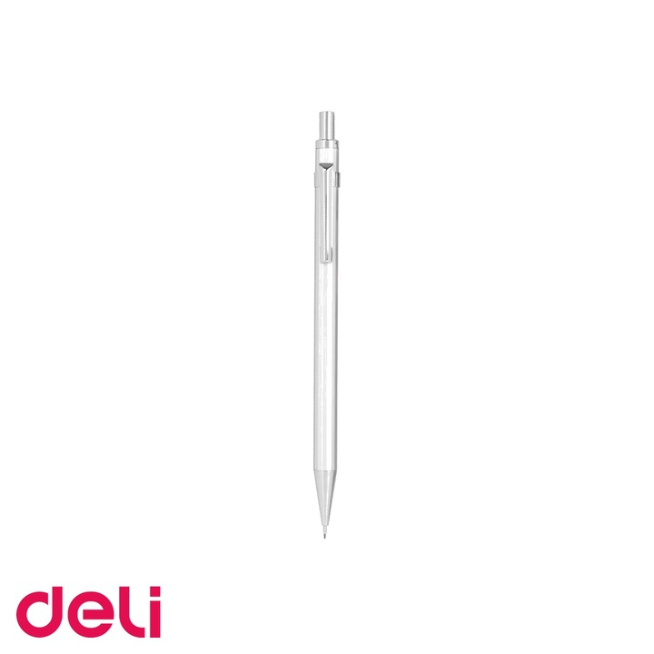 Creion mecanic Deli corp metalic, mina 0.7mm, pentru scriere si desen tehnic de precizie