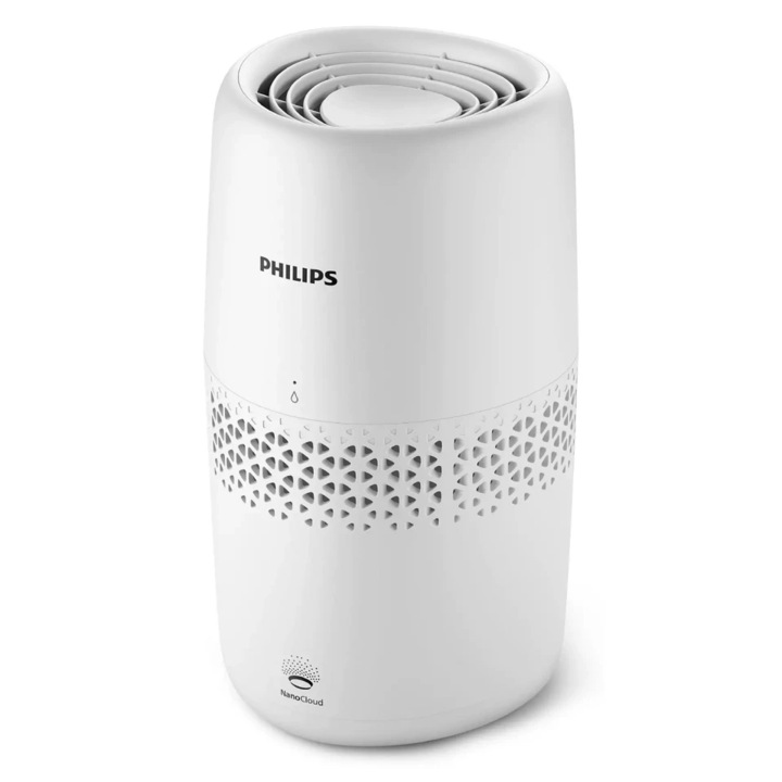 Овлажнител на въздух PHILIPS HU251010, Бял, 22.5 dB, 2 програми, До 31 кв.м., Воден резервоар: 2 л., Технология NANOCLOUD
