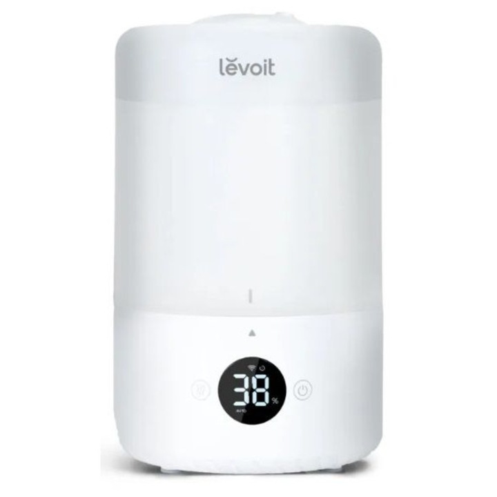 Umidificator de aer Levoit Smart Humidifier, Alb, Până la 30 mp, 20dB, 3 l, Duza rotativă la 360°, Difuzor de aromă, Rezervor detașabil, Temporizator
