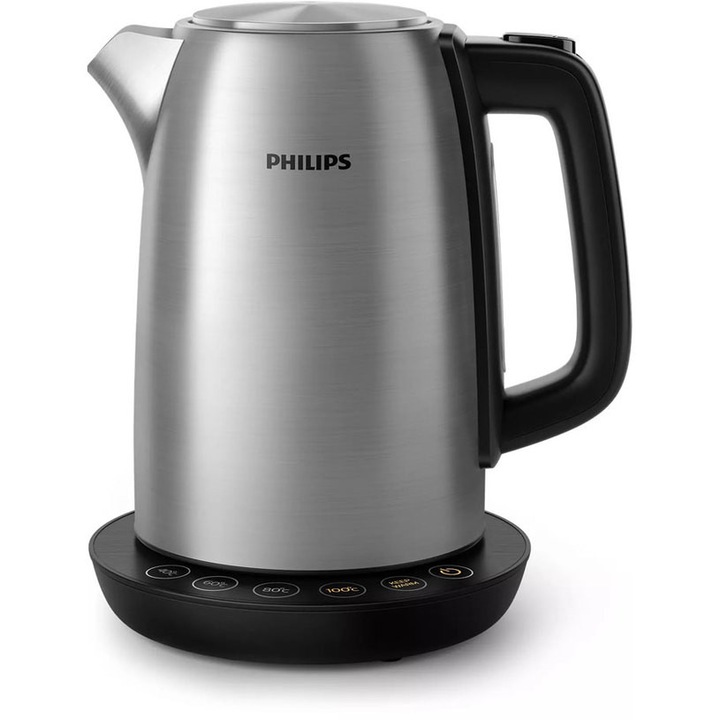 PHILIPS HD935990 elektromos vízforraló, szürke, 2200 W, 1.7 l, fém
