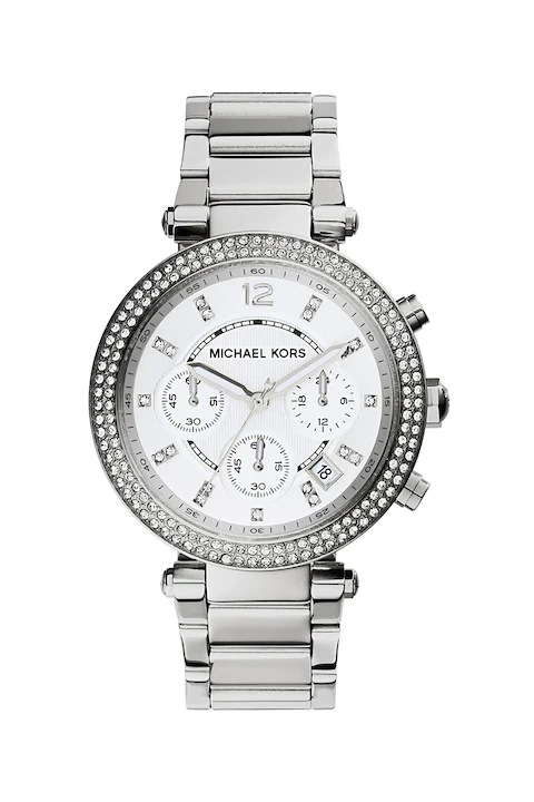 Potrivit pentru Michael Kors Ceas dama Parker cronograf argintiu