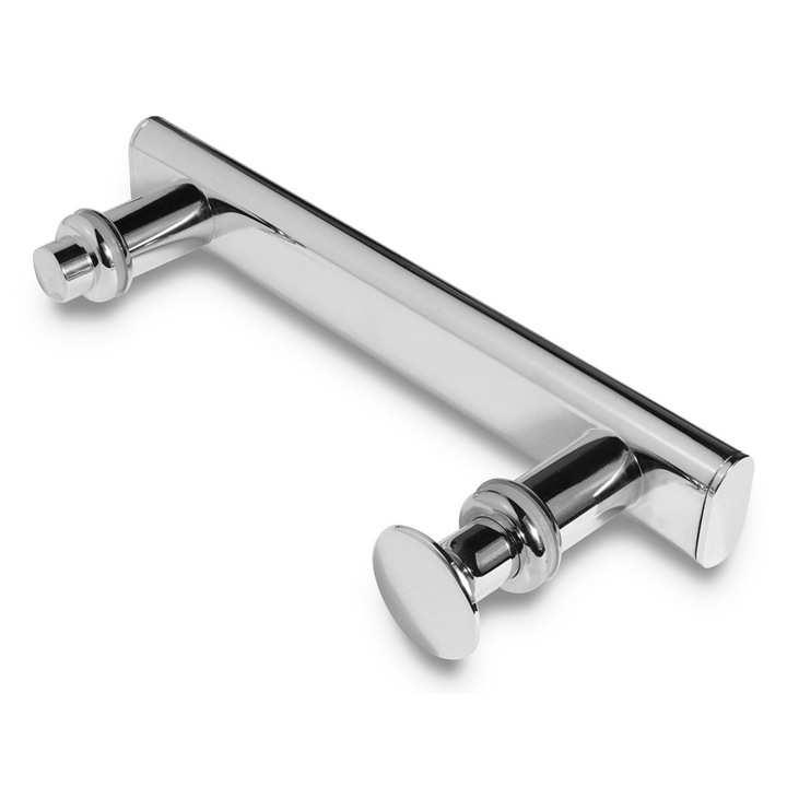 Maner dublu Armazi, maner pentru cabina de dus, 145 mm, montaj cu suruburi, din plastic, crom, 1 buc