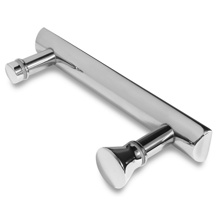Maner dublu pentru cabina de dus Armazi inox cromat 145mm gri