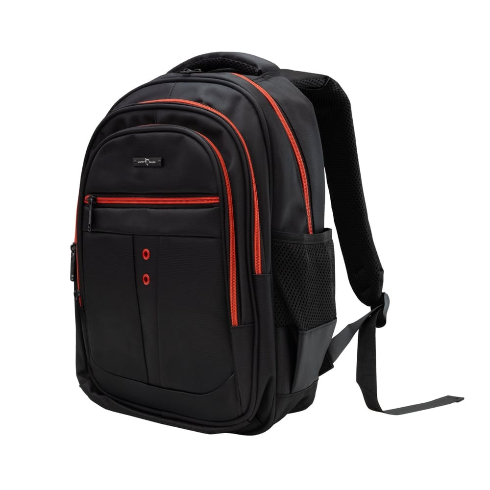 Rucsac de gaming White Shark EXPLORER, 14", hidrofug, negru, cu margine roșie