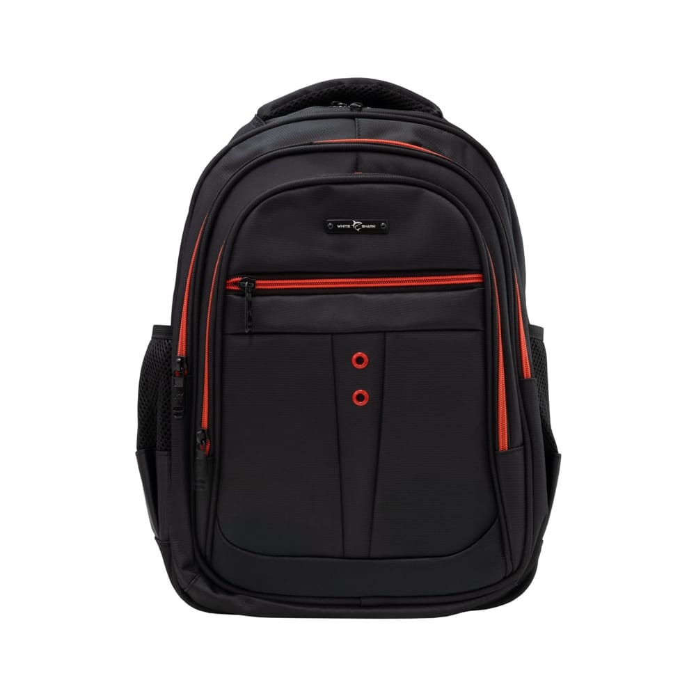 Rucsac de gaming White Shark EXPLORER, 14", hidrofug, negru, cu margine roșie