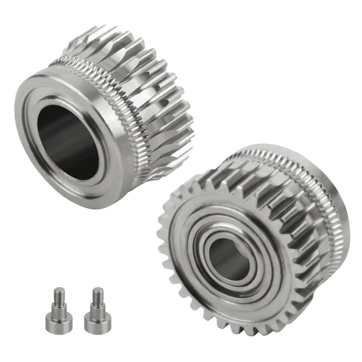 Angrenaj K1 Max, 2 buc. angrenaj extruder placat cu nichel, compatibil cu imprimanta 3D Creality K1/K1C/K1 max/Ender 3 V3 si Ender 3 V3 Plus