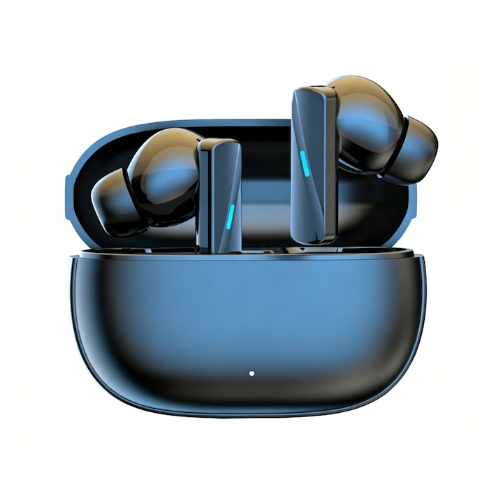 FooFoony vezeték nélküli Bluetooth fülhallgató, in-ear, Bluetooth 5.3, 4 ENC zajszűrős mikrofon és 40 órás mély basszus, HiFi sztereó hangzás, IPX7 vízálló sport fülhallgató, USB-C, érintésvezérlés, iPhone/Android készülékekhez