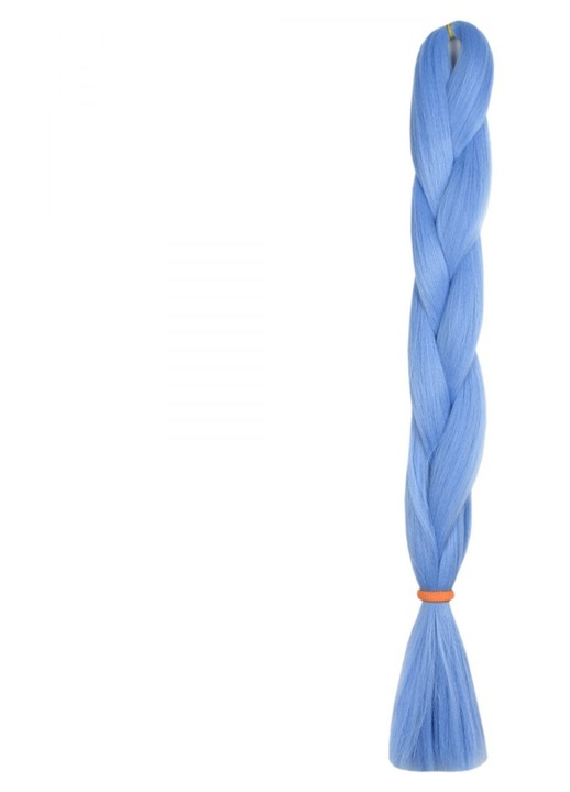 Bellezza Hair, Extensii par sintetic pentru impletit Henlon Fibre, drept, rezistent la caldura, Model 4020 (Power Blue), Albastru, 120 cm