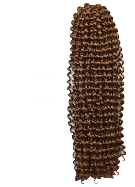 Bellezza Hair, Extensii par sintetic Kanekalon cu bucle spirale Afro, Afroloki Spiralki, maro deschis #27, 45 cm