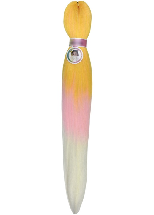 Bellezza Hair, extensie par sintetic Kanekalon Super Soft OM7, texturata, rezistenta la caldura, foarte usoara, multicolor, 140 cm