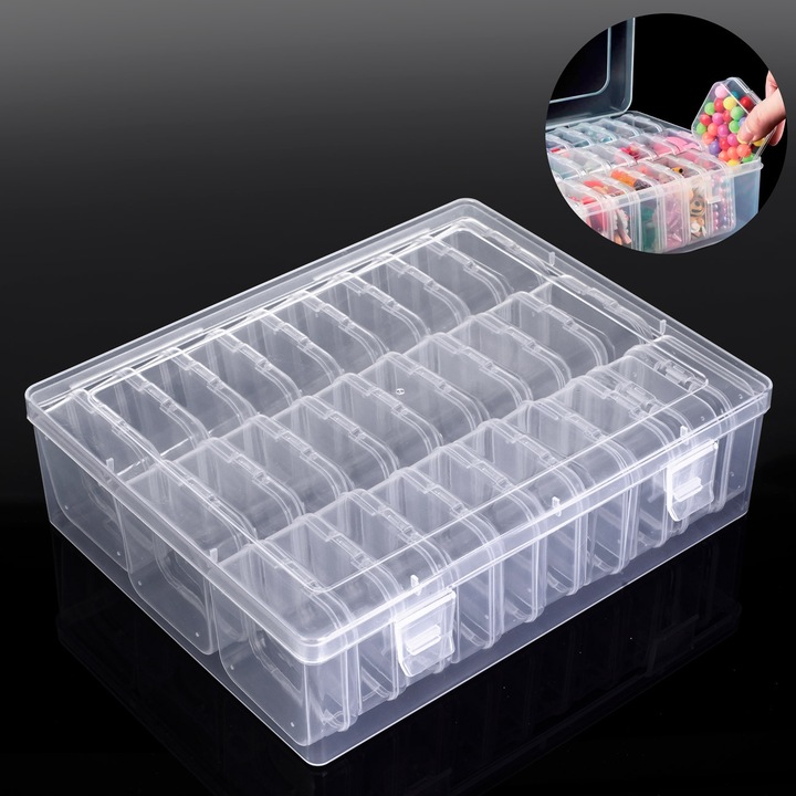 Set Cutii Organizare din Plastic in Husa Mare 30buc