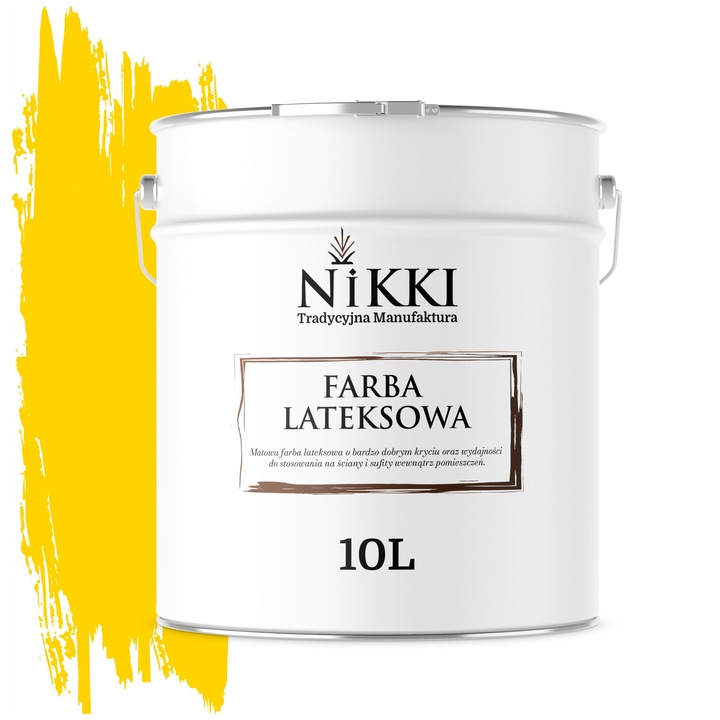 NIKKI mosható falfesték, intenzív matt sárga, 10L