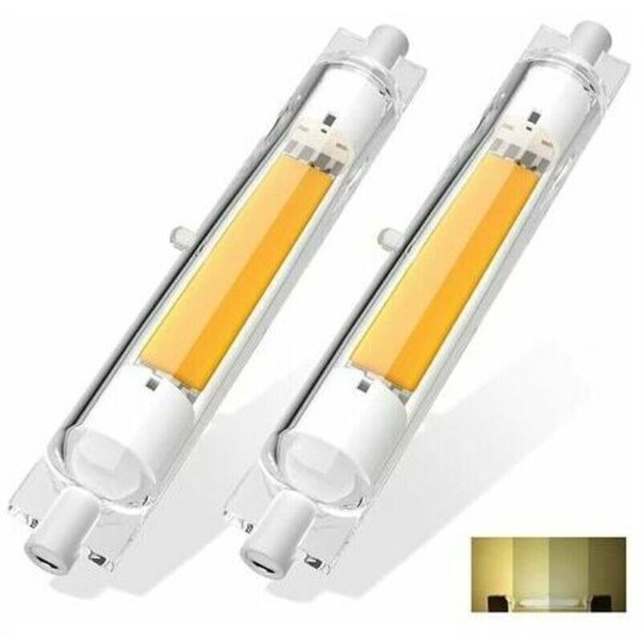 Комплект 2 LED крушки R7S 118mm, димируеми, 20W, неутрално бяло, 18x118mm