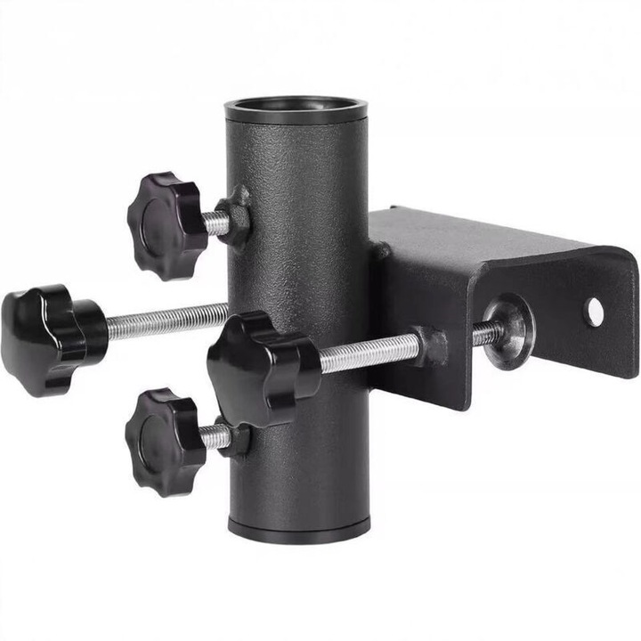 Suport umbrela balcon metalic rezistent negru reglabil 6x3.8cm