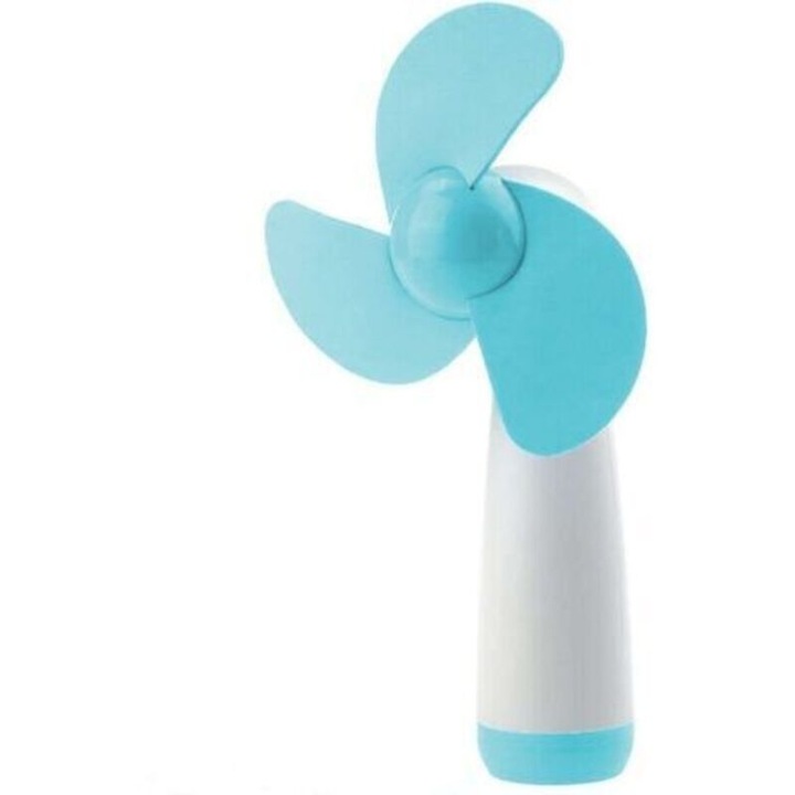 Ventilator portabil mini, verde, 15x4x4cm, baterii AA