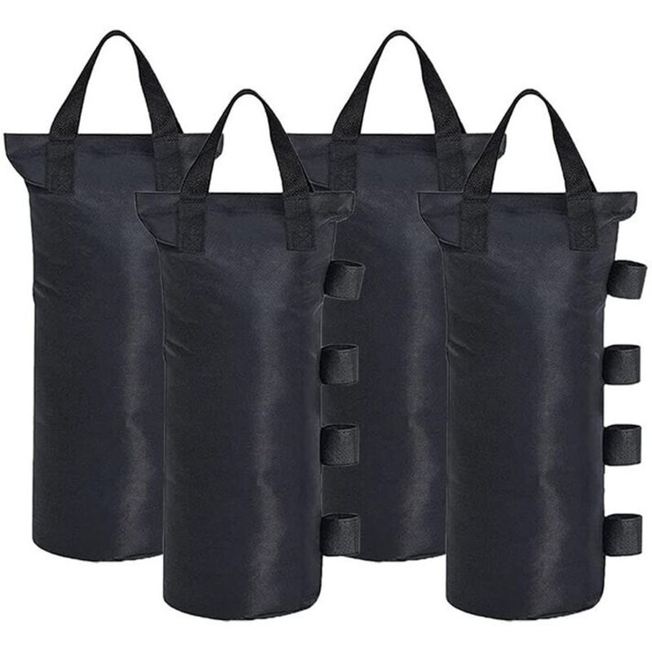 Set 4 saci greutate, material Oxford 600D, negru, 50cm