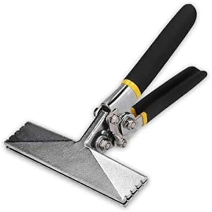 Cleste pentru indoit tabla si crimpuit, compatibil cu profile 150/75, din otel forjat, cu maner antiderapant, negru/argintiu, 1 buc