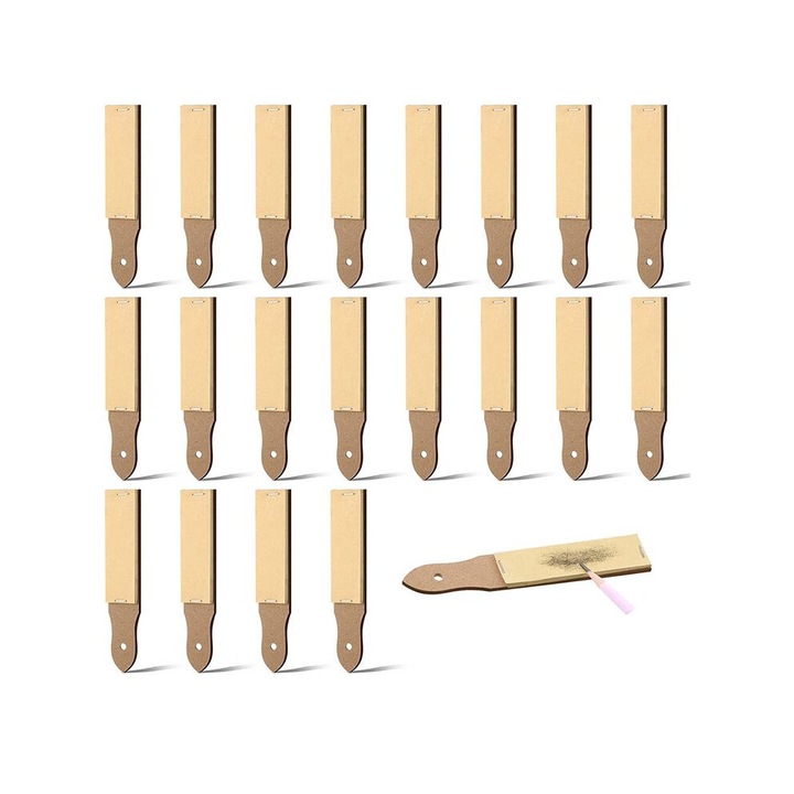 Set 20 foi smirghel pentru ascutit creioane, abraziv, 12 bucati/foaie