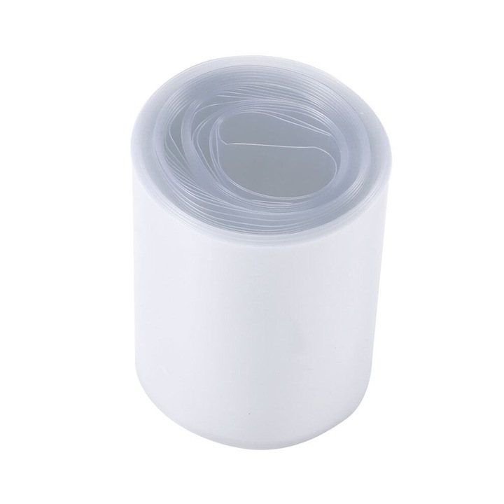 Tub termocontractabil PVC 70mm transparent 5m pentru baterii 18650