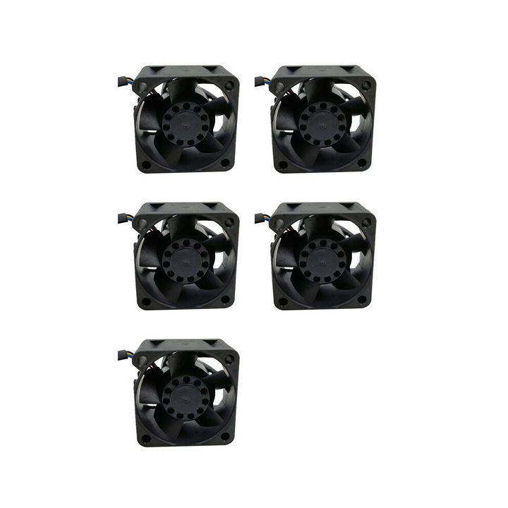 Set 5 ventilatoare PC 40x40x28mm, negru, 12V, 8200RPM